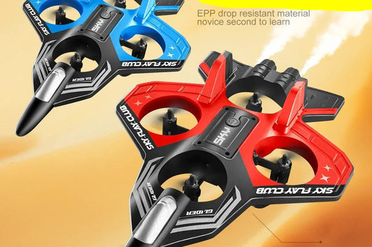 YP3 foam aircraft drone in blue and red colors with EPP material and four motors for enhanced performance.