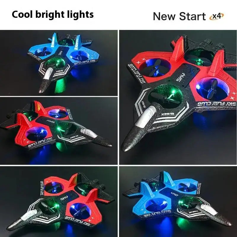 S83 Foam Aircraft Drone: 4-Axis Remote Control, LED Lights,