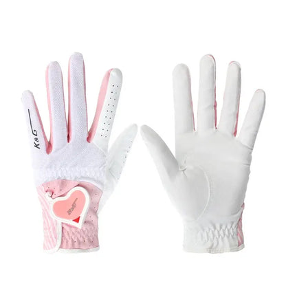 Golf Gloves Woman PU Leather Soft Gloves Ladies Anti-Slip