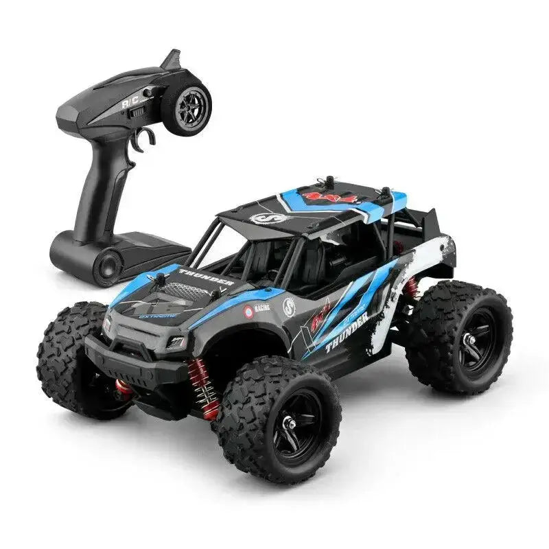 Remote Control Car - All-Terrain 45Km/h model with controller, designed for outdoor adventures and high-speed racing.