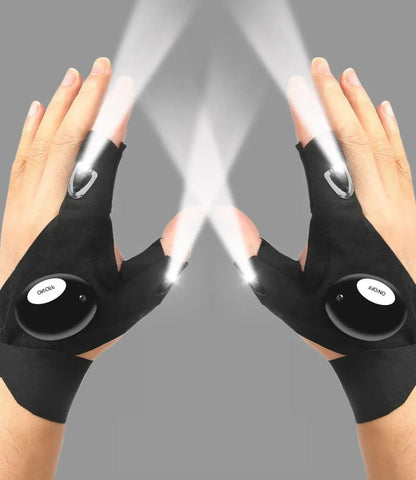 LED Half Finger Glove for Men Women Outdoor Waterproof Night Fishing Sportsman Specialty Products