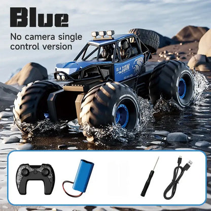 amphibious remote control car for kids 4DRC New Y10 blue version on water with controller and accessories