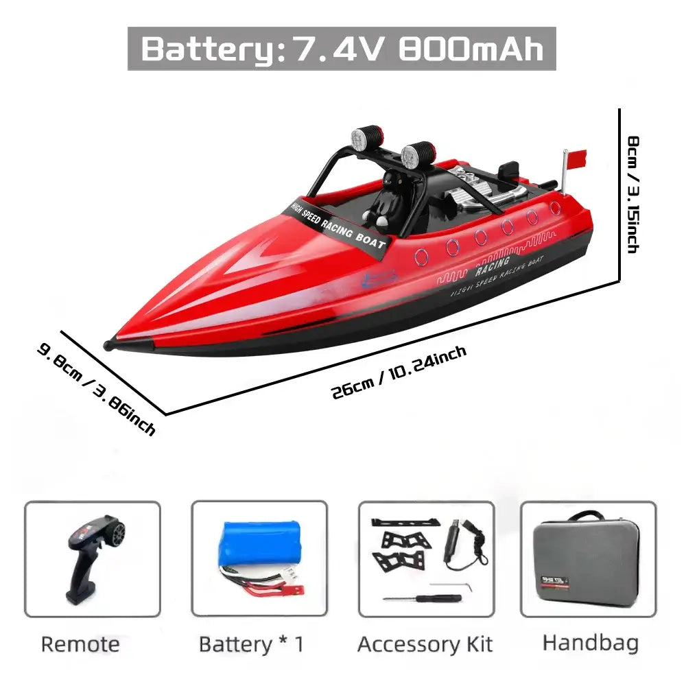 WLtoys WL917 Red RC Speedboat 2.4G High Speed Electric Racing Boat