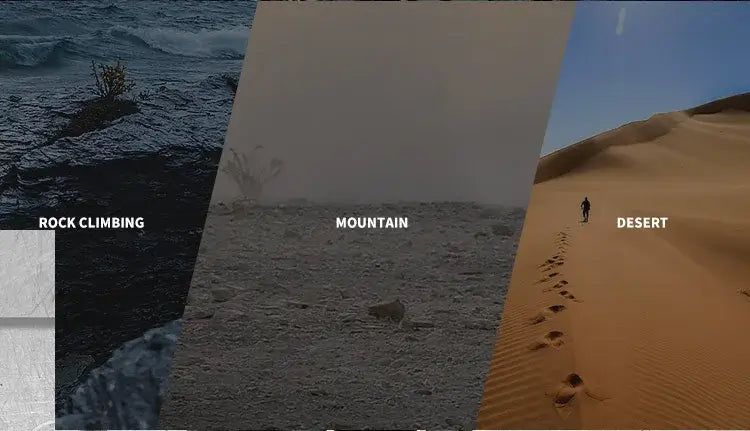 RC Car Remote Control Climbing Vehicle showcasing rock climbing, mountain, and desert terrains for outdoor adventures.