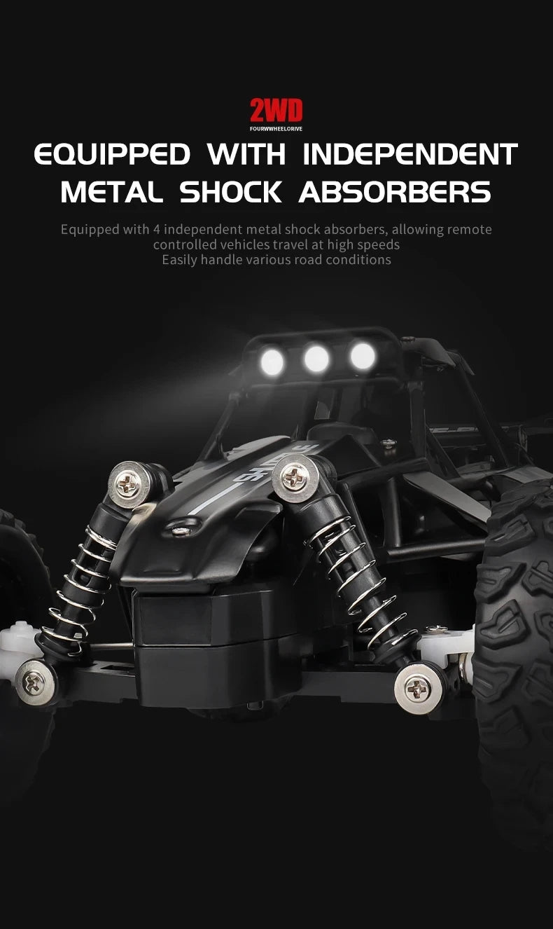 116 RC Car Remote Control equipped with independent metal shock absorbers for enhanced performance and speed.