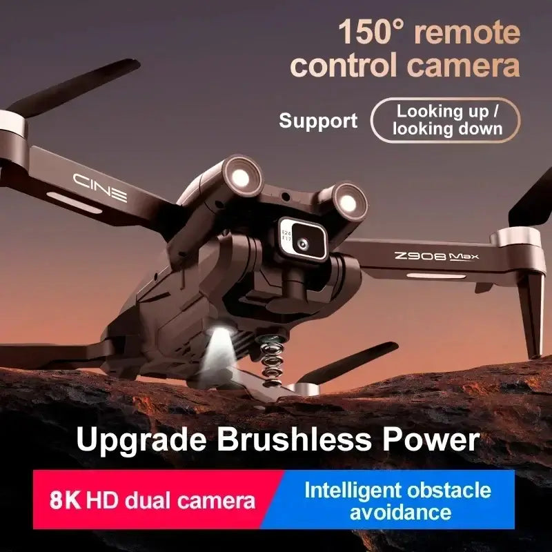 Z908 Pro Max GPS Drone Brushless 8K HD Dual Camera Optical Flow Obstacle Avoidance Sportsman Specialty Products