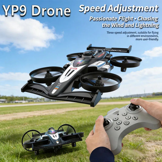 YP9 Drone with speed adjustment and remote control for passionate aerial flight and outdoor adventures.