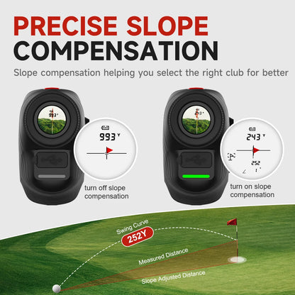 REVASRI New 1300 Yards Professional Golf Rangefinder with Flag