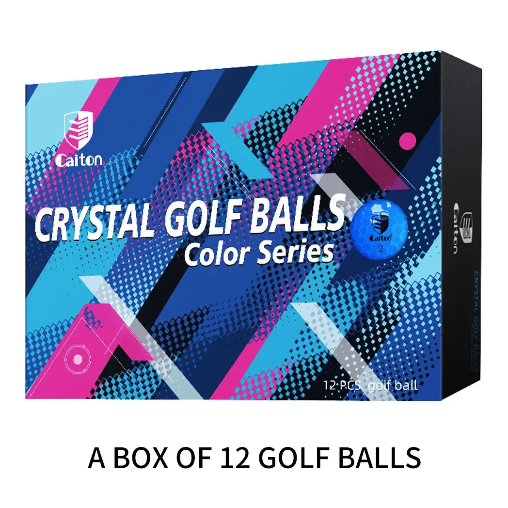 Caiton Blue Golf Balls – 12/6/3pcs, Dual-Layer Crystal Finish, Soft Feel Sportsman Specialty Products