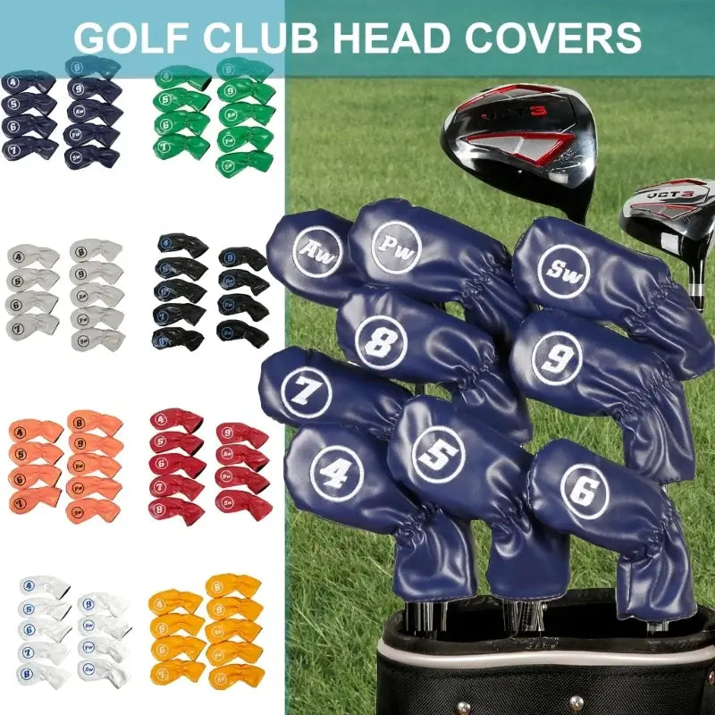 Golfs Iron Cover Iron Head Cover Golfs Head Cover Color PU Leathers Sportsman Specialty Products