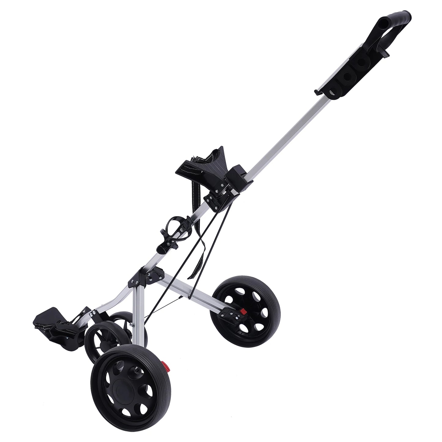 Sportsman Specialty Products 3 Wheel Golf Push Cart Foldable Collapsible Lightweight Pushcart