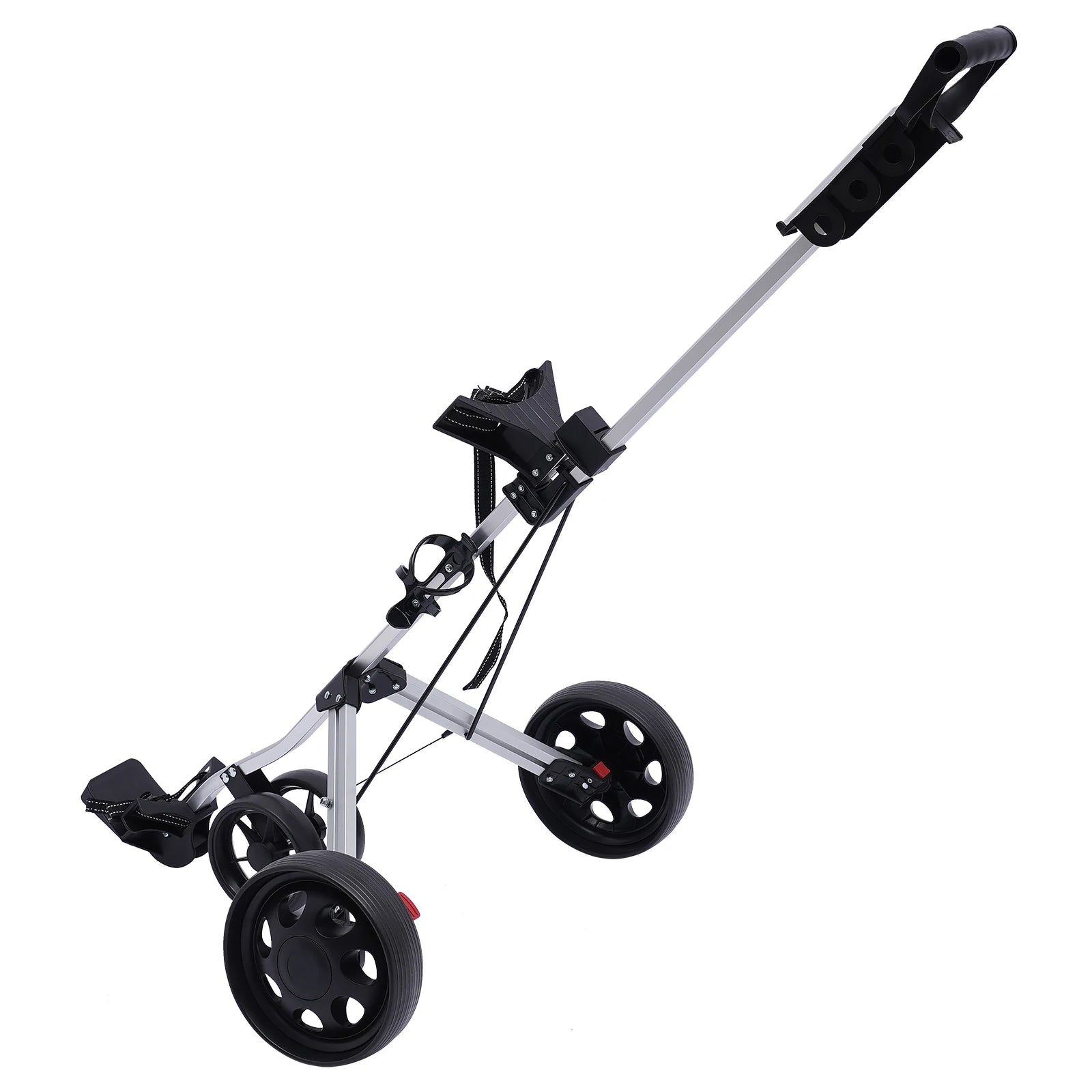 Sportsman Specialty Products 3 Wheel Golf Push Cart Foldable Collapsible Lightweight Pushcart