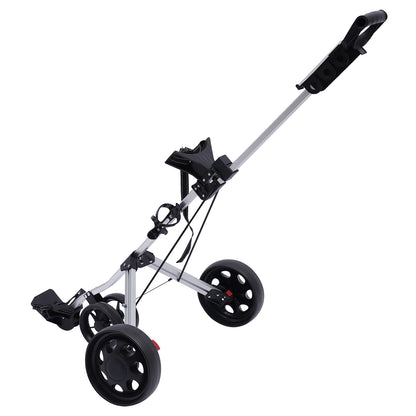 Sportsman Specialty Products 3 Wheel Golf Push Cart Foldable Collapsible Lightweight Pushcart