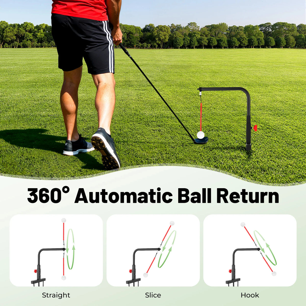 Golf Swing Trainer, Swing Practice Trainer Golf with Golf Ball