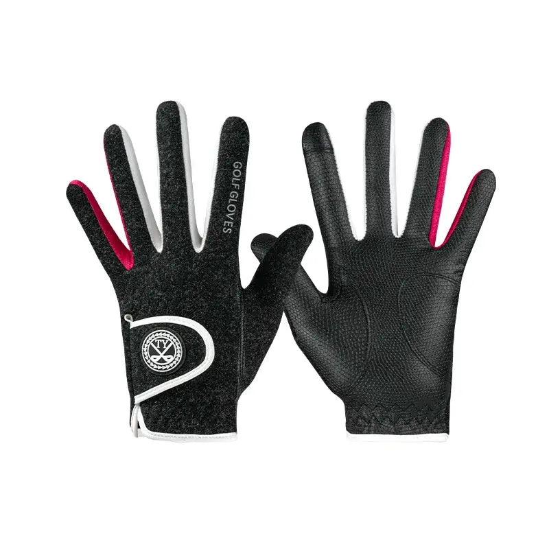 Winter Windproof Warm Golf Gloves for Women Golf Mittens# Winter Windproof Warm Golf Gloves for Women Engineered for cold-weather performance on the course, these women's golf gloves combine windproof protection with thermal insulation to maintain grip an