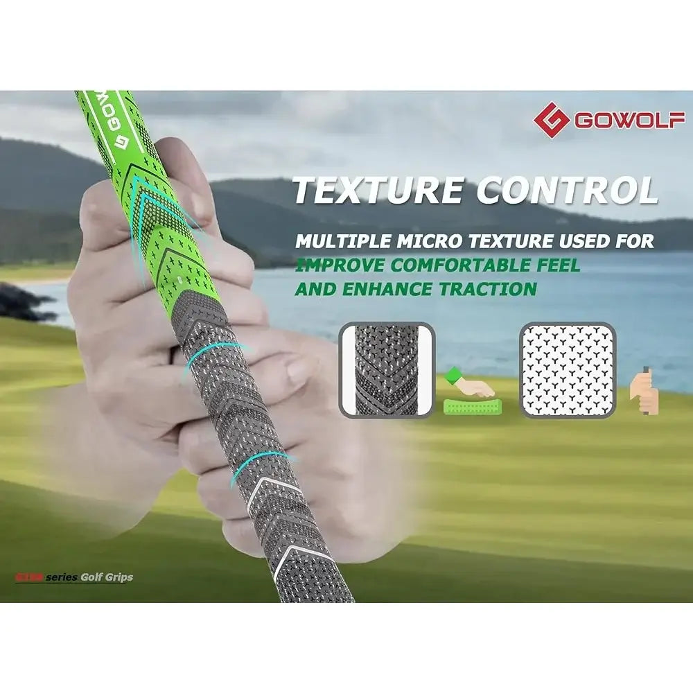 Premium Rubber Golf Grips Multi-Compound Cord Anti-Slip Soft Texture Sportsman Specialty Products
