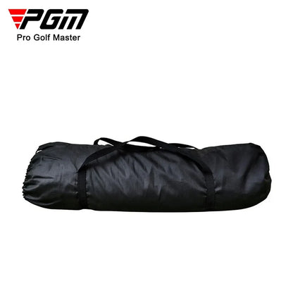 Indoor golf practice net carrying bag for easy transportation and storage, designed by PGM.