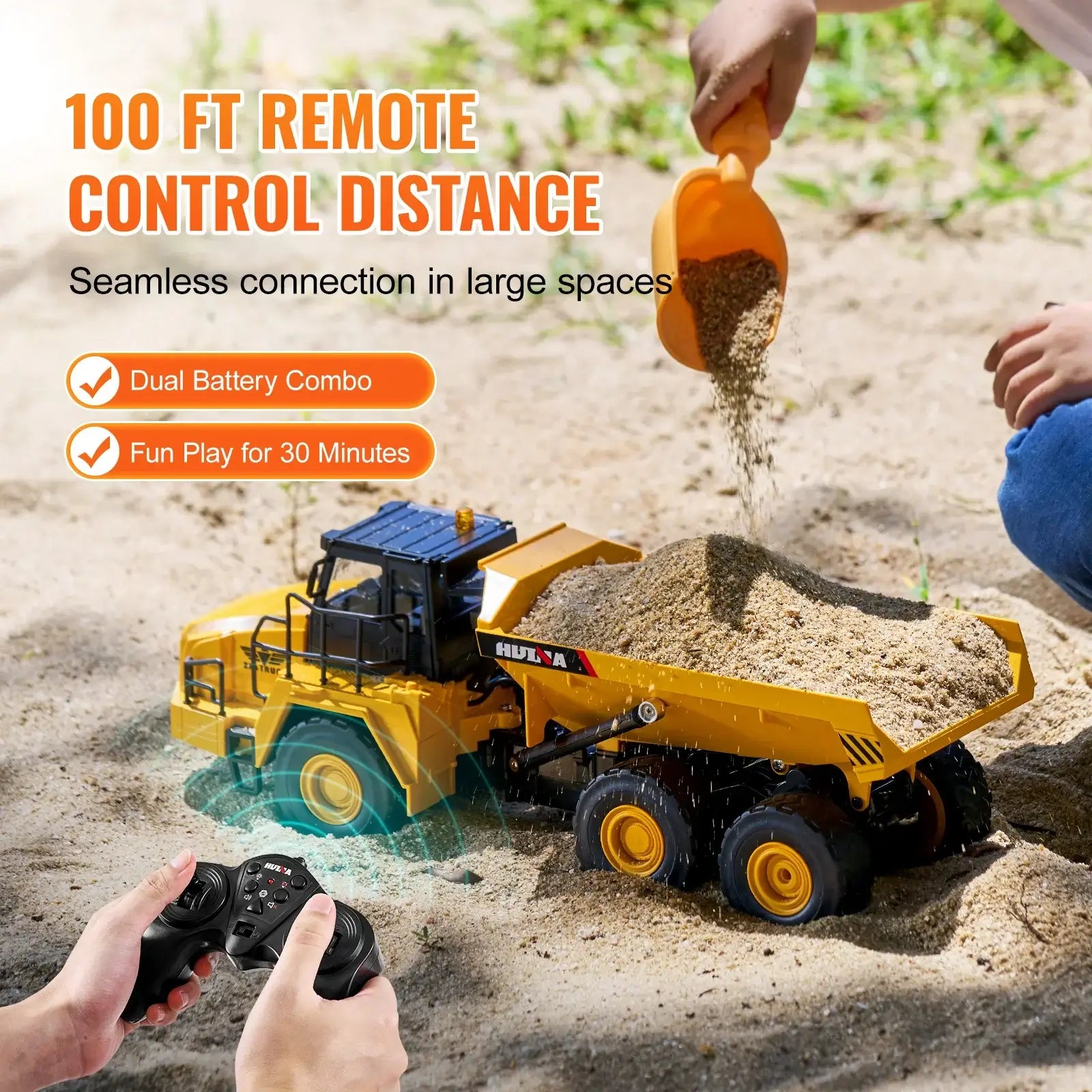 VEVOR RC Dump Truck Remote Control Car Children Toys Sportsman Specialty Products