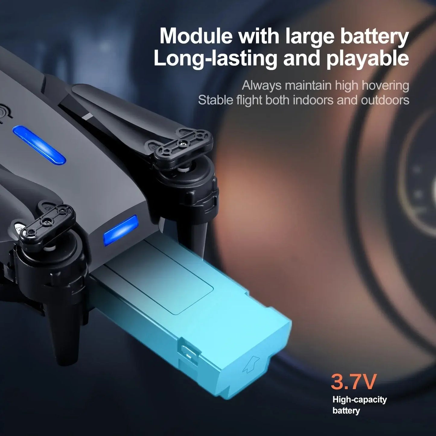 E88PRO MAX Foldable Drone module with large battery for stable flight and high hovering performance.