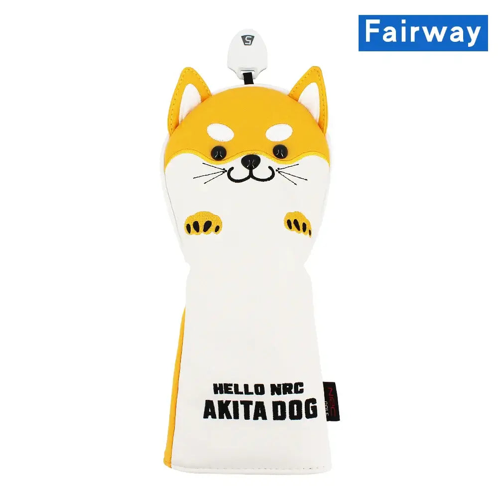 Golf Wood Head Cover for Driver Fairway Hybrid Cute Akita Golf Putter Cover Sportsman Specialty Products