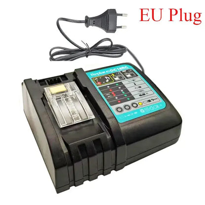Lithium Ion Battery 3A Charger DC18RC for Makita 18V 14.4V with power cable and charging indicators