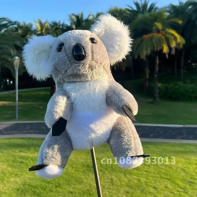 Cartoon Animal Golfing Club Cover in a plush koala design, perfect for golf enthusiasts who love cute accessories.