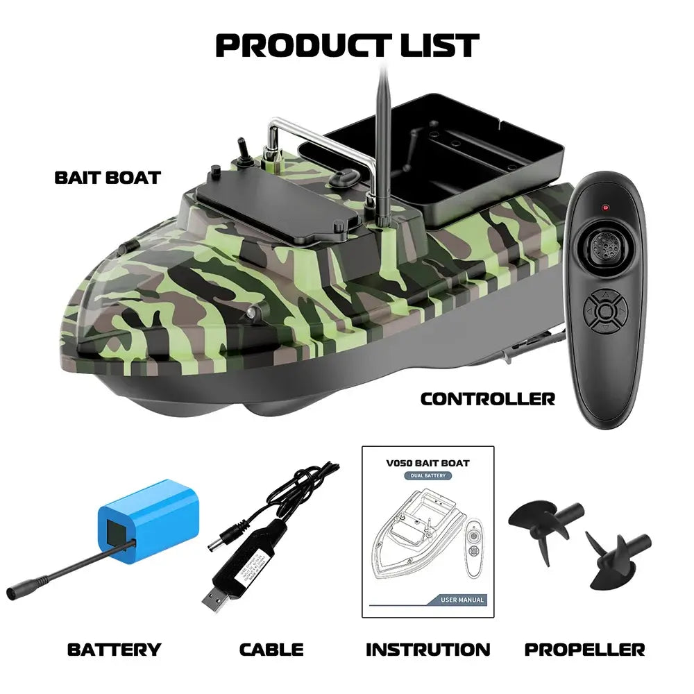 RC Fishing Bait Boat,2KG Load,500M Control, Low Battery ,VX Sportsman Specialty Products