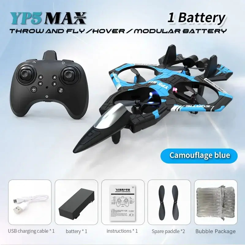 Foam plane 2.4G wifi RC fighter jet stunt rolling LED color light