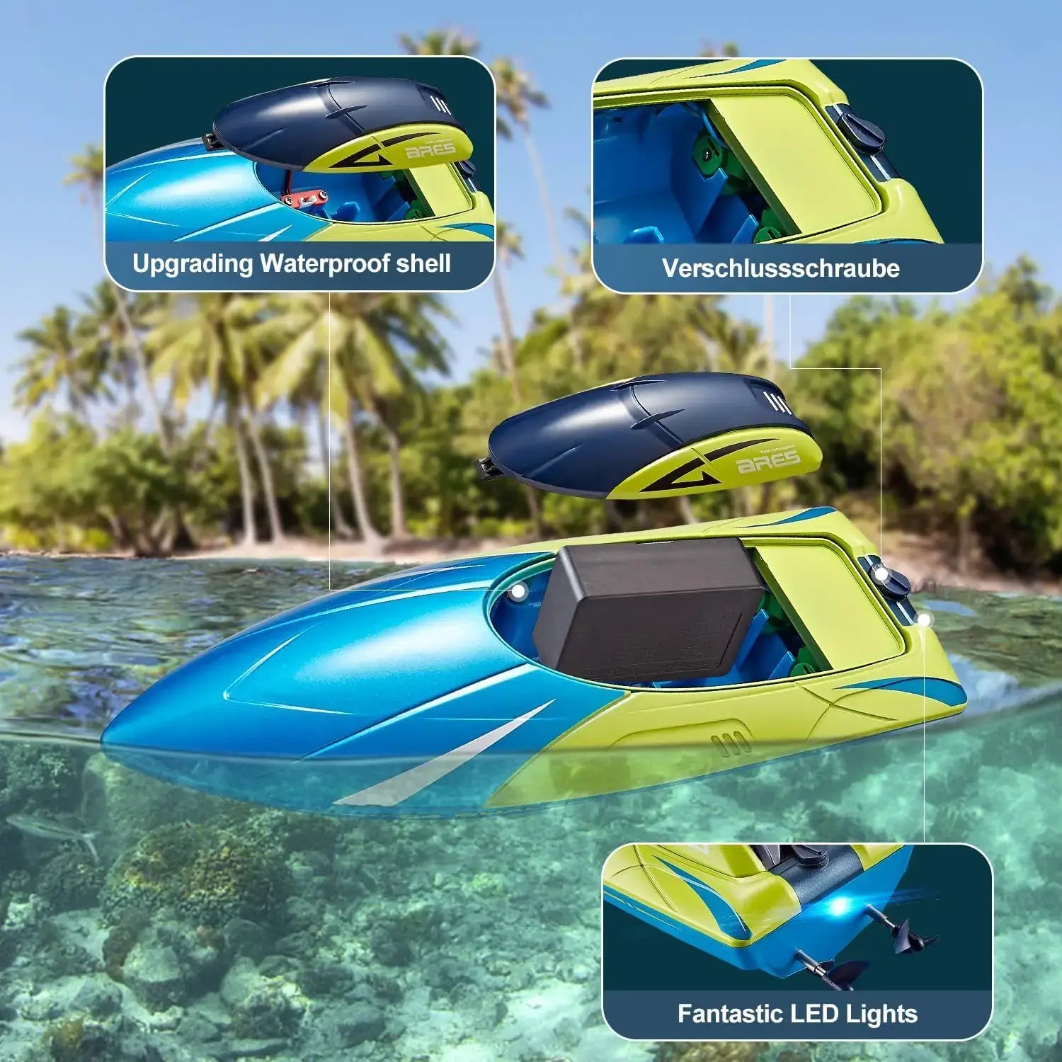 High Speed RC Racing Boat 4DRC S4 RC Boat 2.4GHz