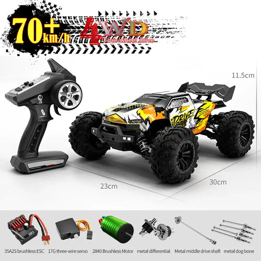 JJRC 70KM/H RC Off-Road Car 1:16 4WD High Speed Cars With Led Lights Sportsman Specialty Products