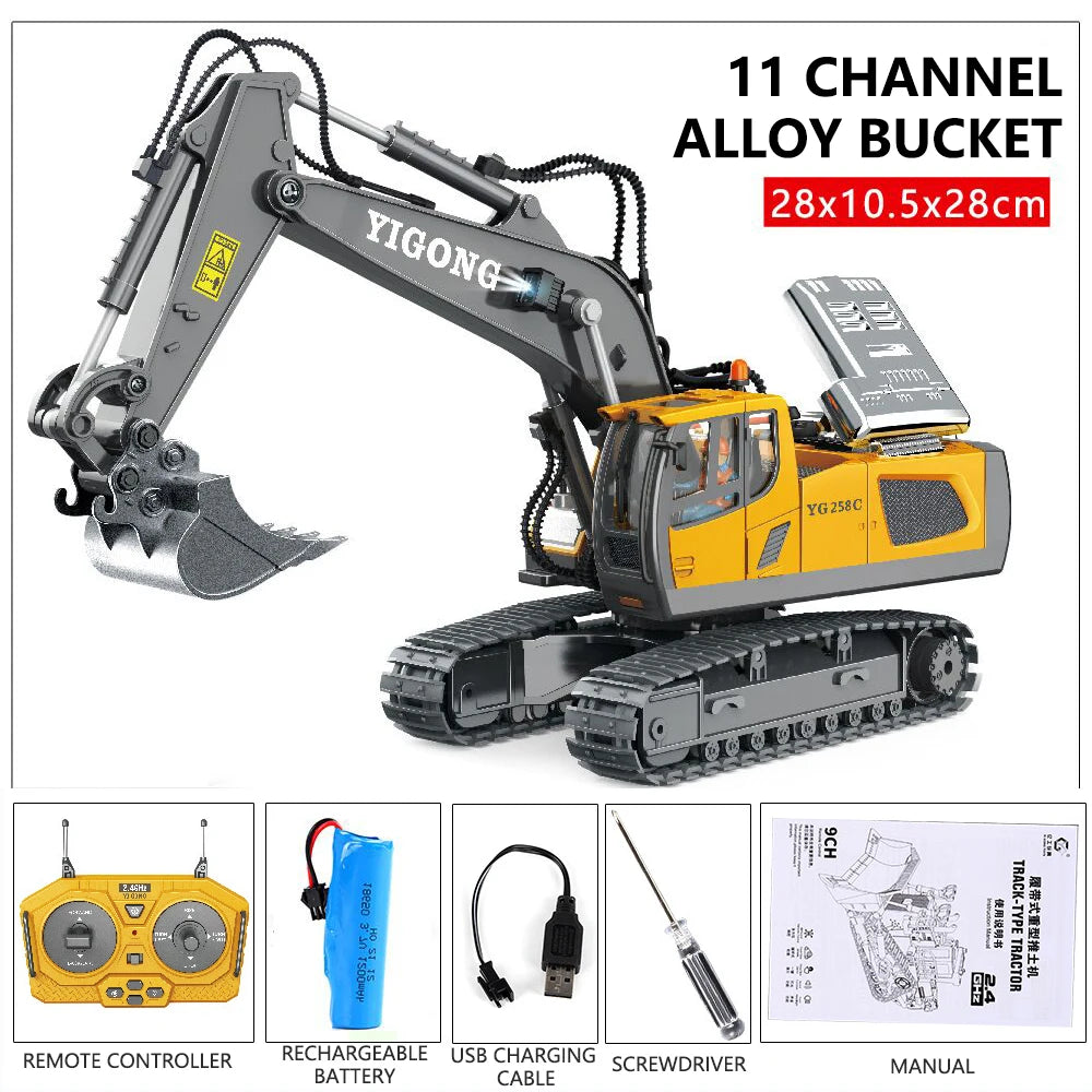 RC Excavator Dumper Car 2.4G Remote Control Engineering Vehicle