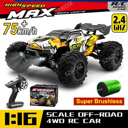 WLtoys 16101 Pro 1:16 75KM/H 4WD RC Car With LED Light Sportsman Specialty Products