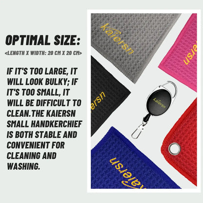Kaiersn Park golf Towel 20*20cm mini microfiber towels optimal size for easy cleaning and washing.