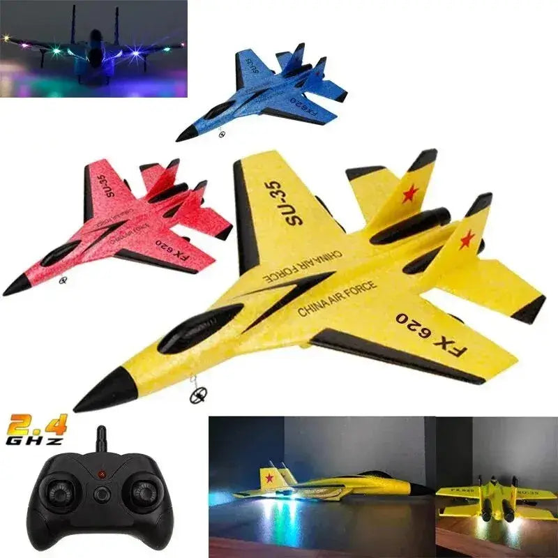 SU35 RC Plane FX620 FX820 2.4G Remote Control Flying Model Glider Airplane Sportsman Specialty Products