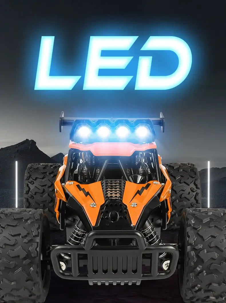 116 RC Car Remote Control Car featuring LED lights and rugged design, perfect for outdoor adventures.