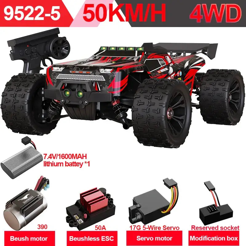 PRO 85KMH High Speed RC Car featuring 50KM/H speed, 4WD, and brushless motor for thrilling off-road adventures.