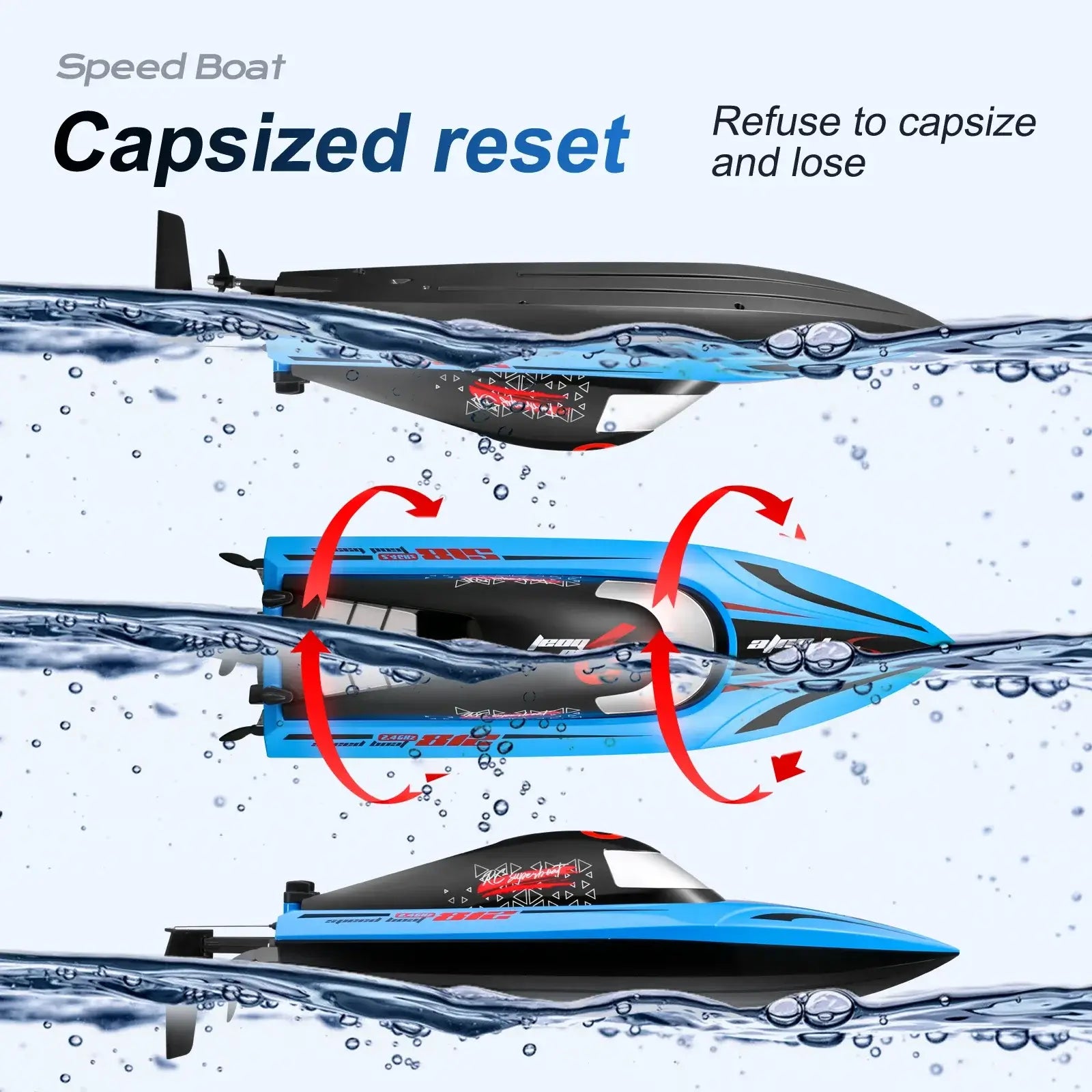 RC High Speed Boat 40Kmh Waterproof Remote Control Boats Sportsman Specialty Products