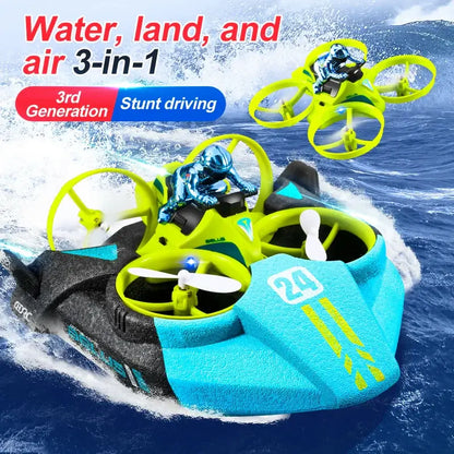 Mini RC Drone Altitude Hold Headless Mode 3 in 1 Experience hands-free flight with this compact RC drone featuring altitude hold technology that maintains stable hovering without manual adjustment. The headless mode eliminates orientation confusion, allow
