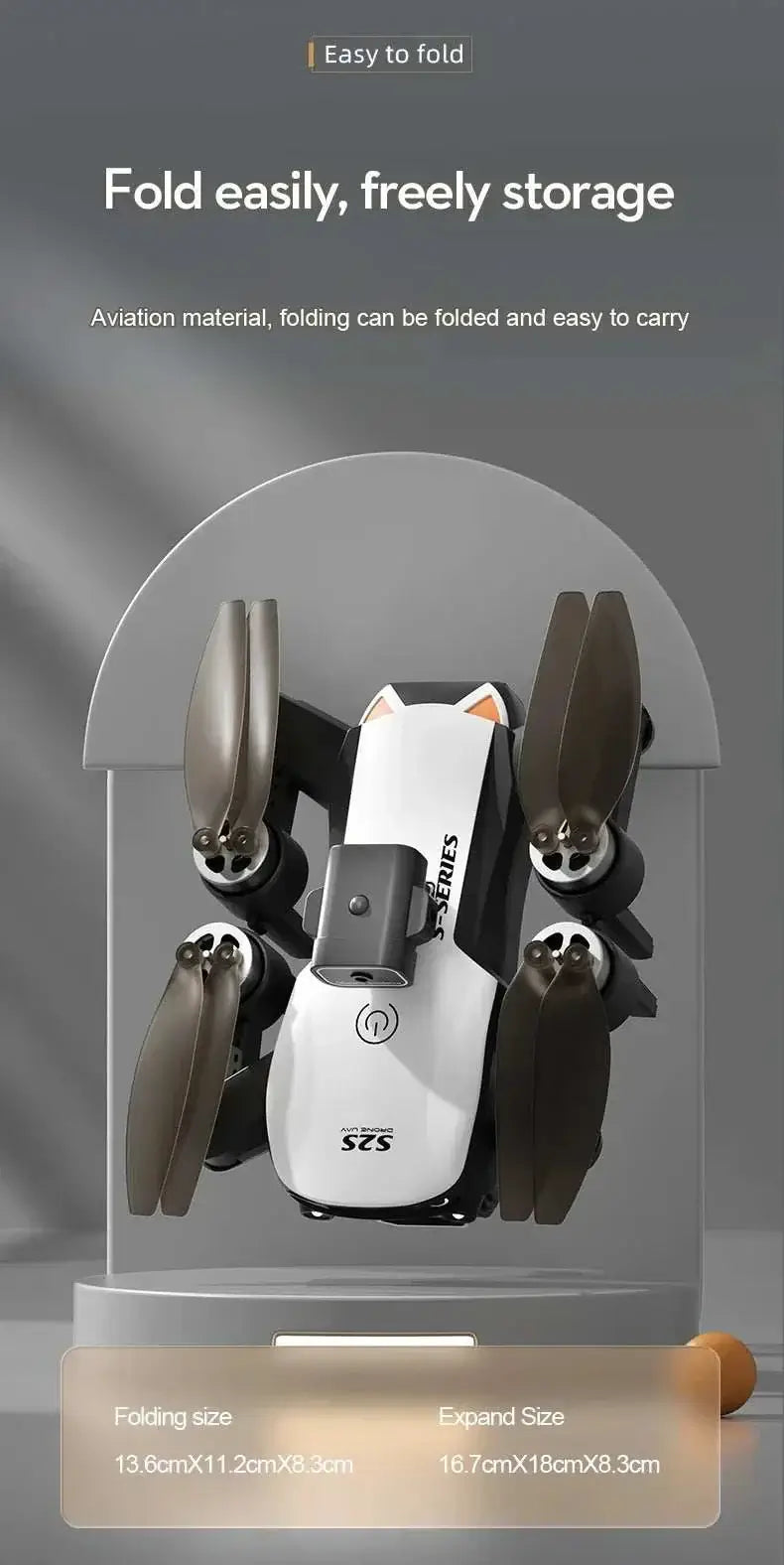 S2S Mini Drone 4k 8K HD Camera Obstacle Avoidance Aerial Photography Sportsman Specialty Products