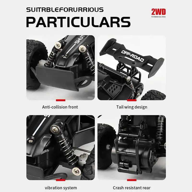 RC Car With LED Lights 2WD Off-road ZWN 1:16 Sportsman Specialty Products