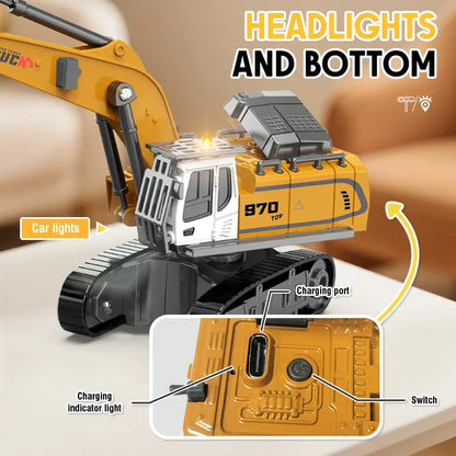 Rc Excavator 1/64 Mini Alloy Remote Controlled Engineering Vehicle
