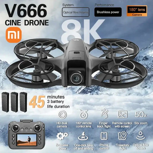 Xiaomi V666 MINI Drone 4K Professional WIFI 5G Dron Obstacle Avoidance Sportsman Specialty Products