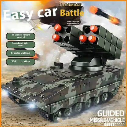 Simulation Military Missile Remote Control Vehicle with 11 channel remote, sound, light music, and 360 rotation.