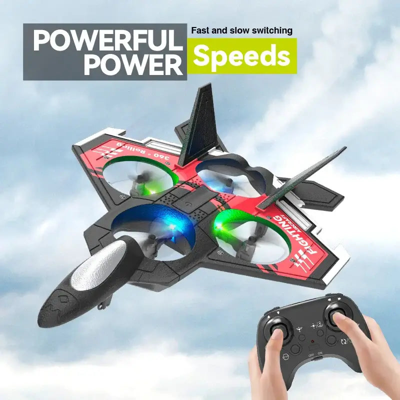S98 RC Aircraft Fighter LED Light 2.4G 4CH 4 Axis Automatic Balance Sportsman Specialty Products