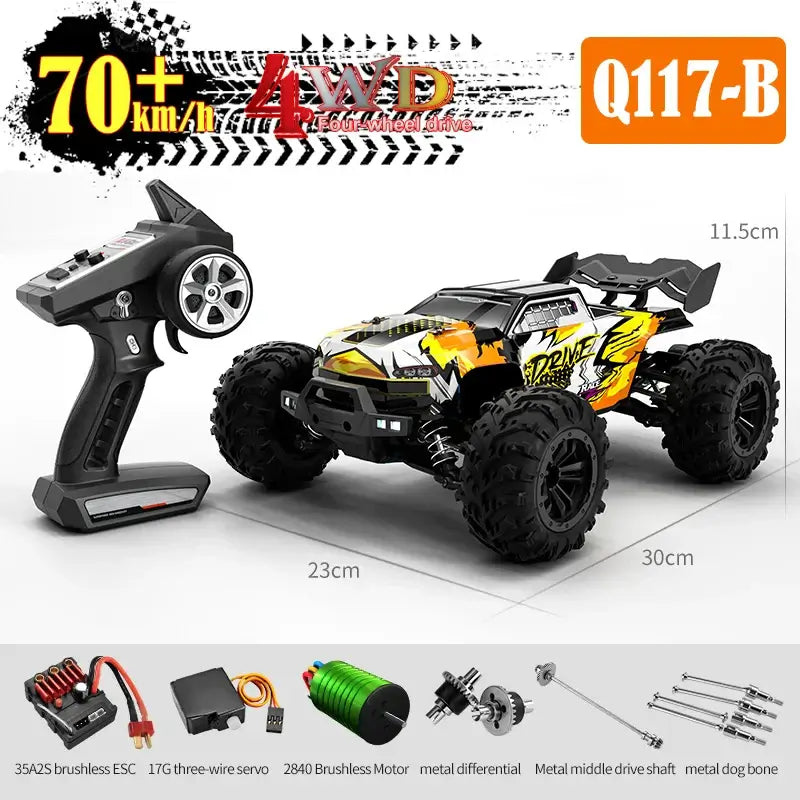 JJRC 70KM/H RC Off-Road Car 1:16 4WD High Speed Cars With Led Lights Sportsman Specialty Products