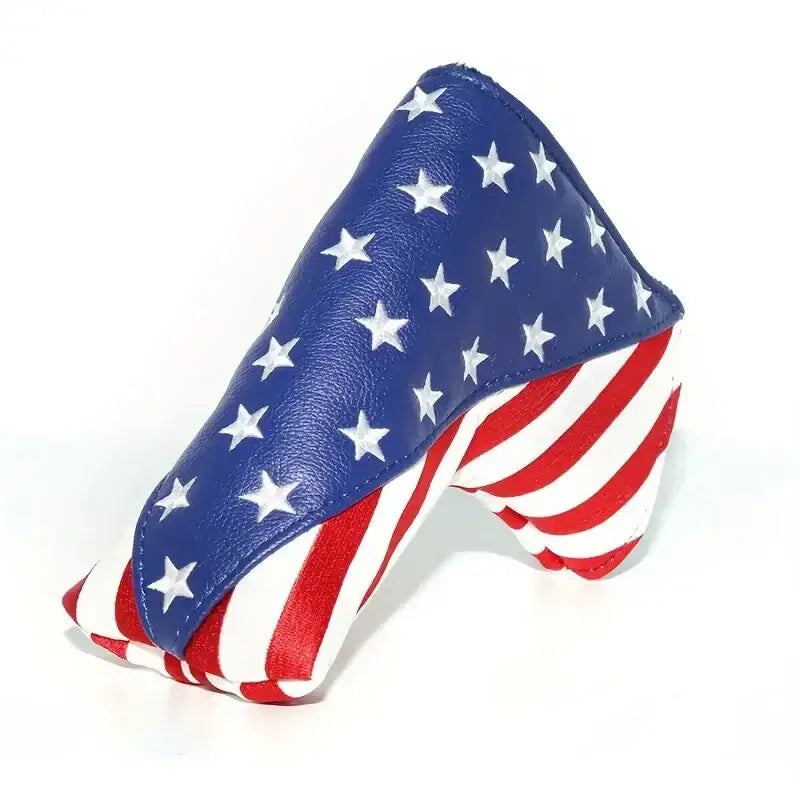 Patriotic Golf Club Head Cover Set - Protect Your Clubs featuring American flag design with stars and stripes.