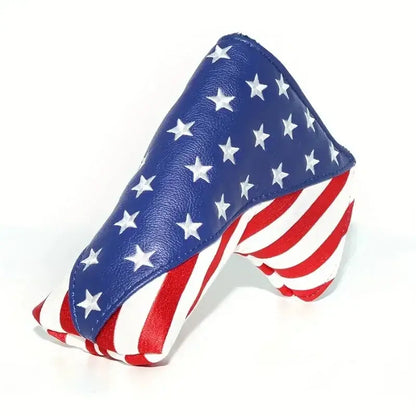 Patriotic Golf Club Head Cover Set - Protect Your Clubs featuring American flag design with stars and stripes.
