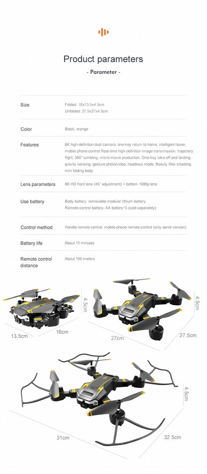 QJ S6/G6 GPS Drone 4K Professional HD Camera Foldable Quadcopter