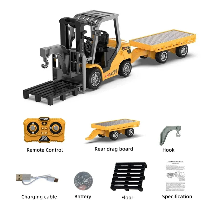 Rc Excavator 1/64 Mini Alloy Remote Controlled Engineering Vehicle