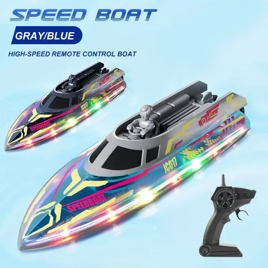 New RC Speed boat With light 2.4GHz 20KM/H Wireless High Speed Sportsman Specialty Products